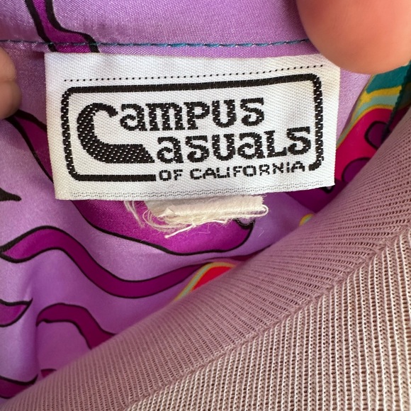 Vintage Campus Casuals of California Abstract Button-Up Blouse - Picture 9 of 9